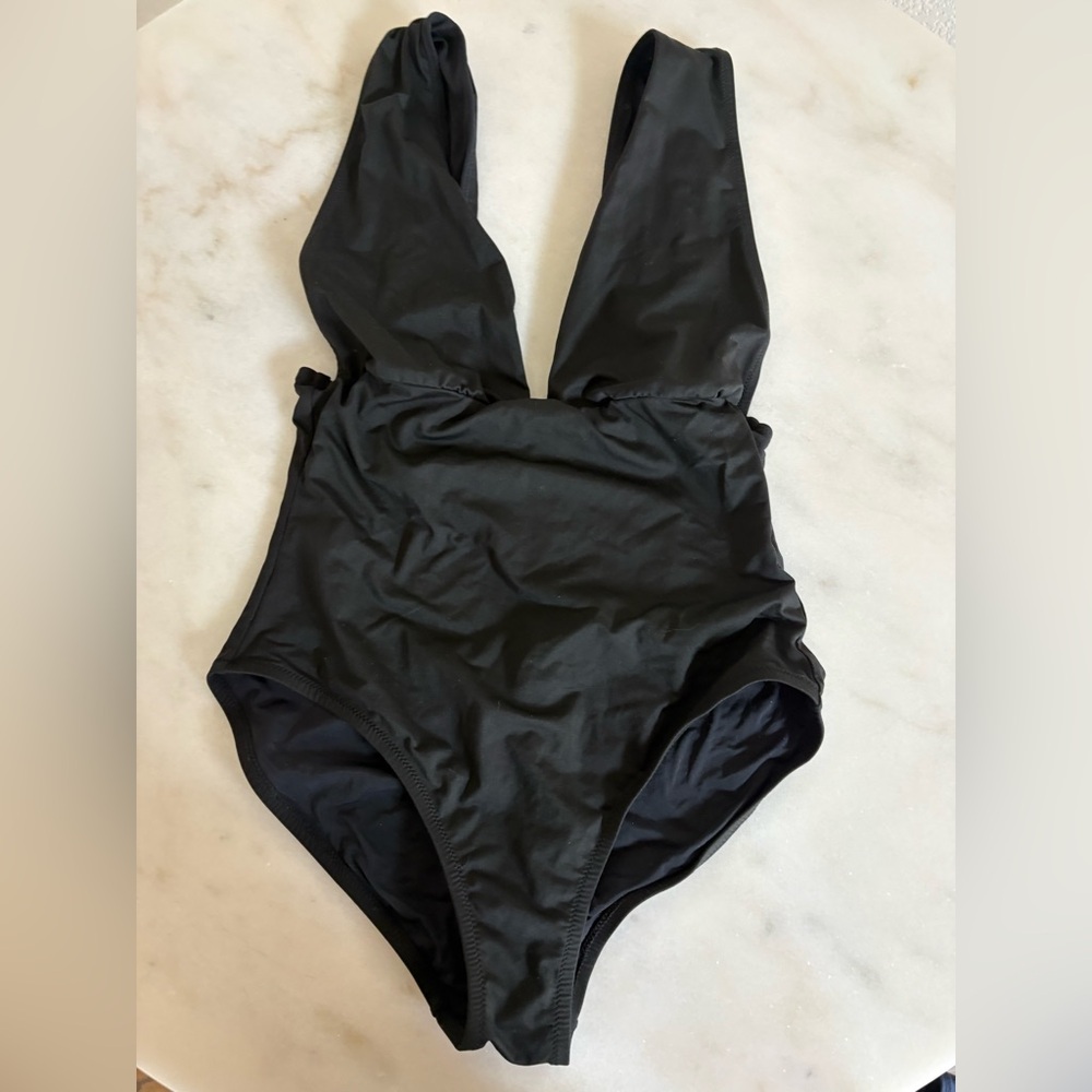 J. Crew Black One-Piece Swimsuit - Classic Solid